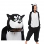 BLACK HUSKIE Onesie Dog Costume Animal Costume - Adult Animal Onesies